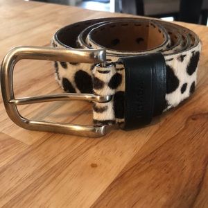 Prada Pony Hair black/white belt